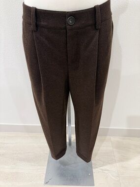 Vince Dark Brown Tailored Wool Trousers